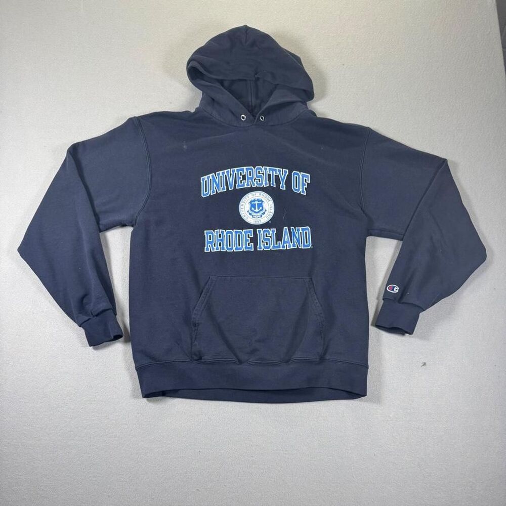 Champion Men's Navy and Blue Hoodie